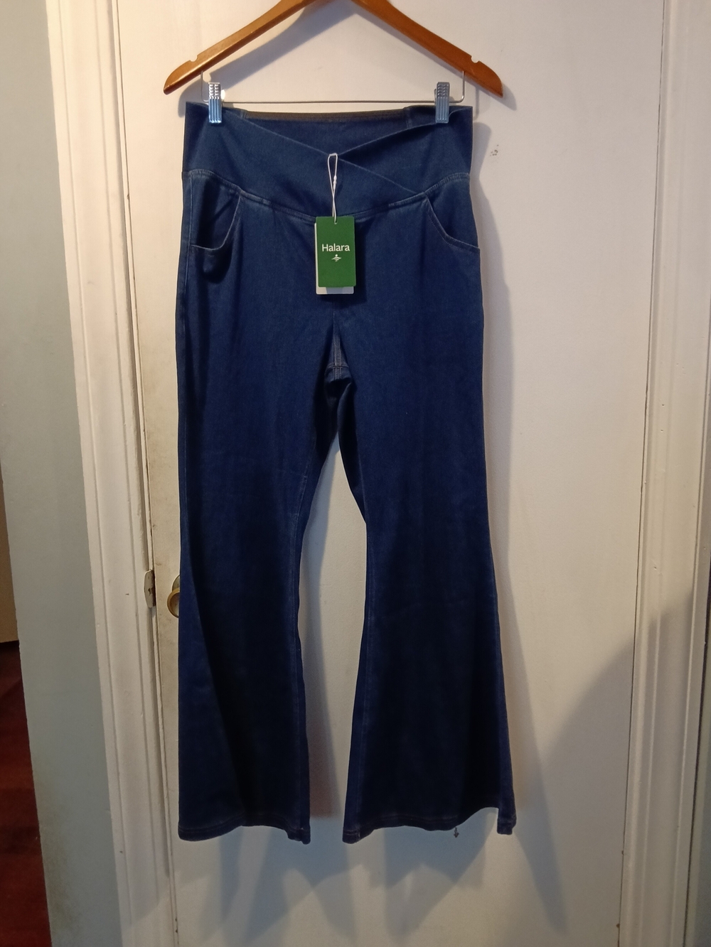 HALARA Dark Navy Flare Wide-Leg Jeans for Women